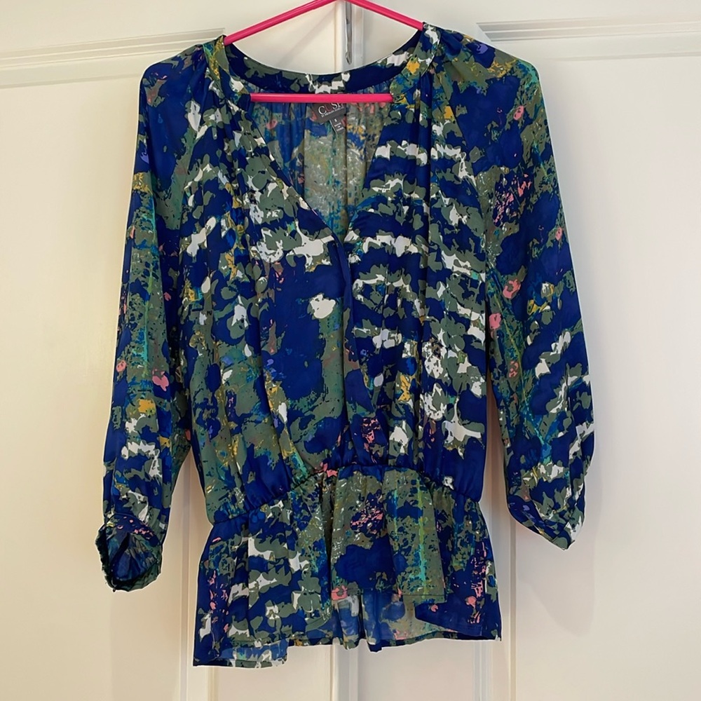 CUSP by Neiman Marcus multicolor blouse, size small